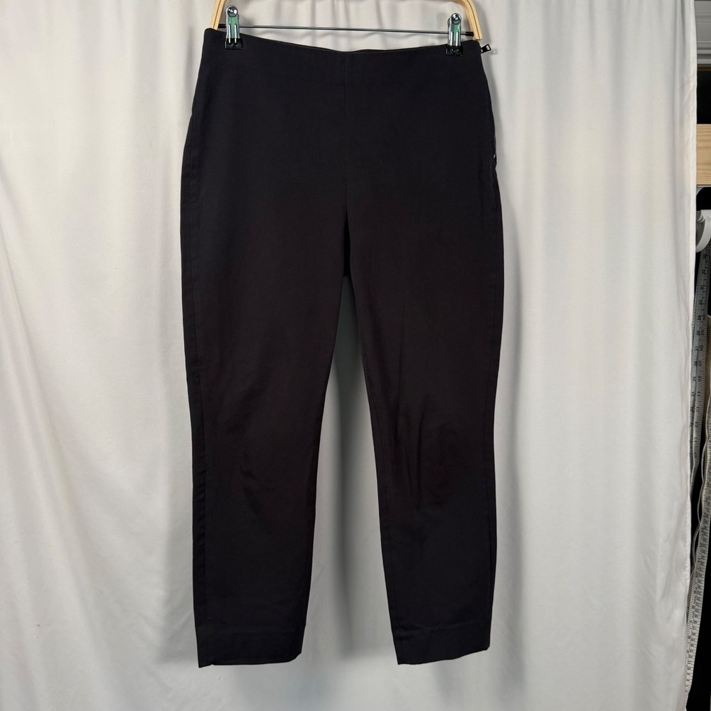 Everlane The Bi-Stretch Work Pant Black Womens Size 8 Size Zip Slim Leg Mid Rise